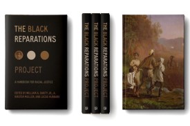 Front and inside cover of the book &quot;The Black Reparations Project&quot;